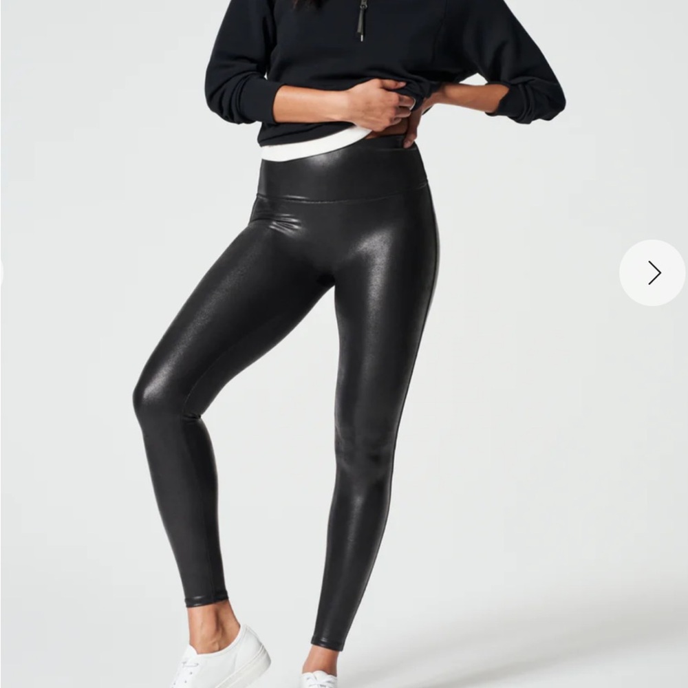 SPANX Black High-Waist Leggings Small Petite